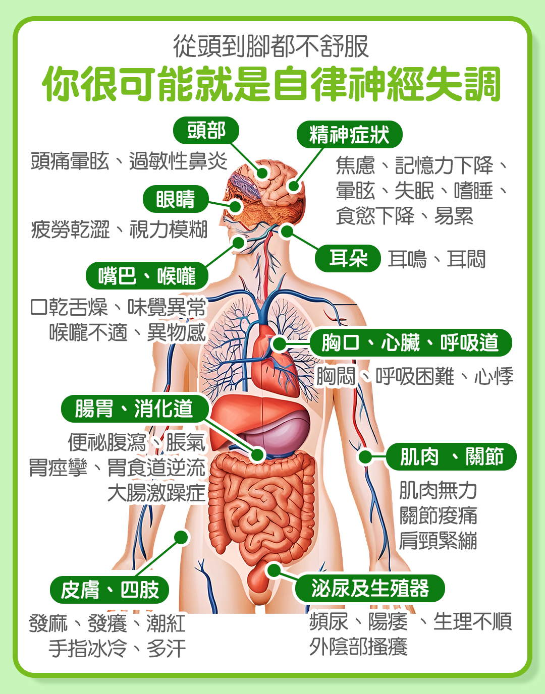 改善自律神經失調免吃藥